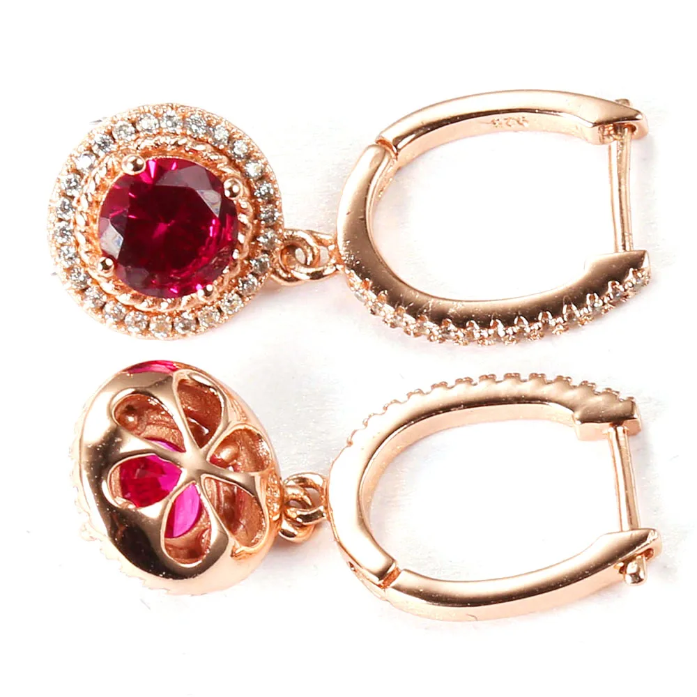 Ruby wedding jewelry set beautiful ruby bridal jewelry set 925 silver jewelry set ring necklace earrings