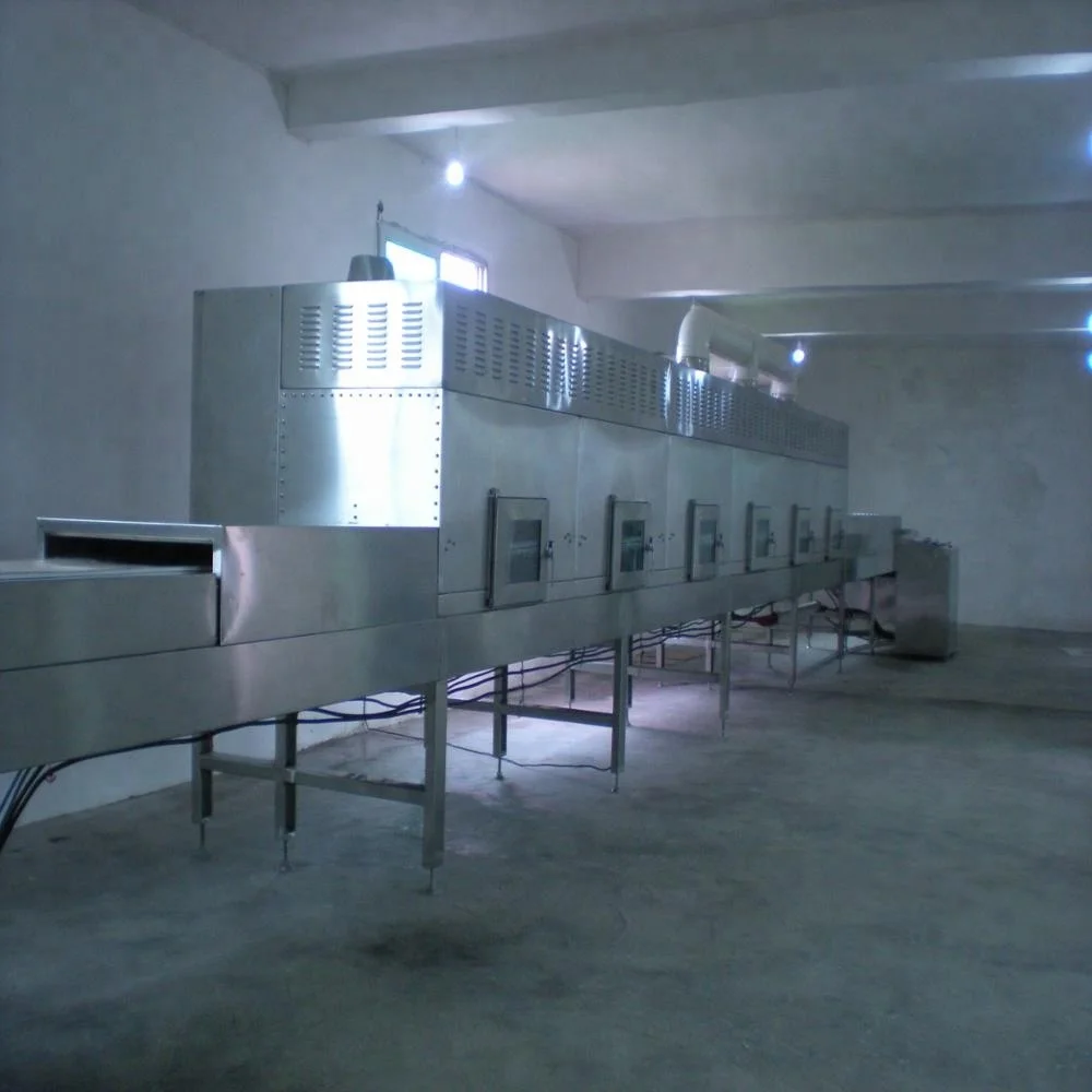 Continuous clay microwave dryer/industrial tunnel type microwave dryer