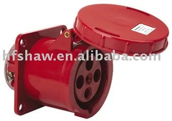 (High Quality)Waterproof Electrical 16A/32A Industry Socket/Plug,AC Power Socket With Panel Mount waterproof connector wi