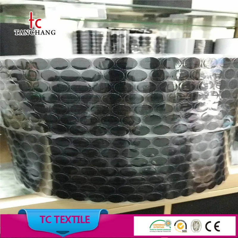 factory wholesale self adhesive round shape hook loop dots magic tape  fastener tape TCMST01-15