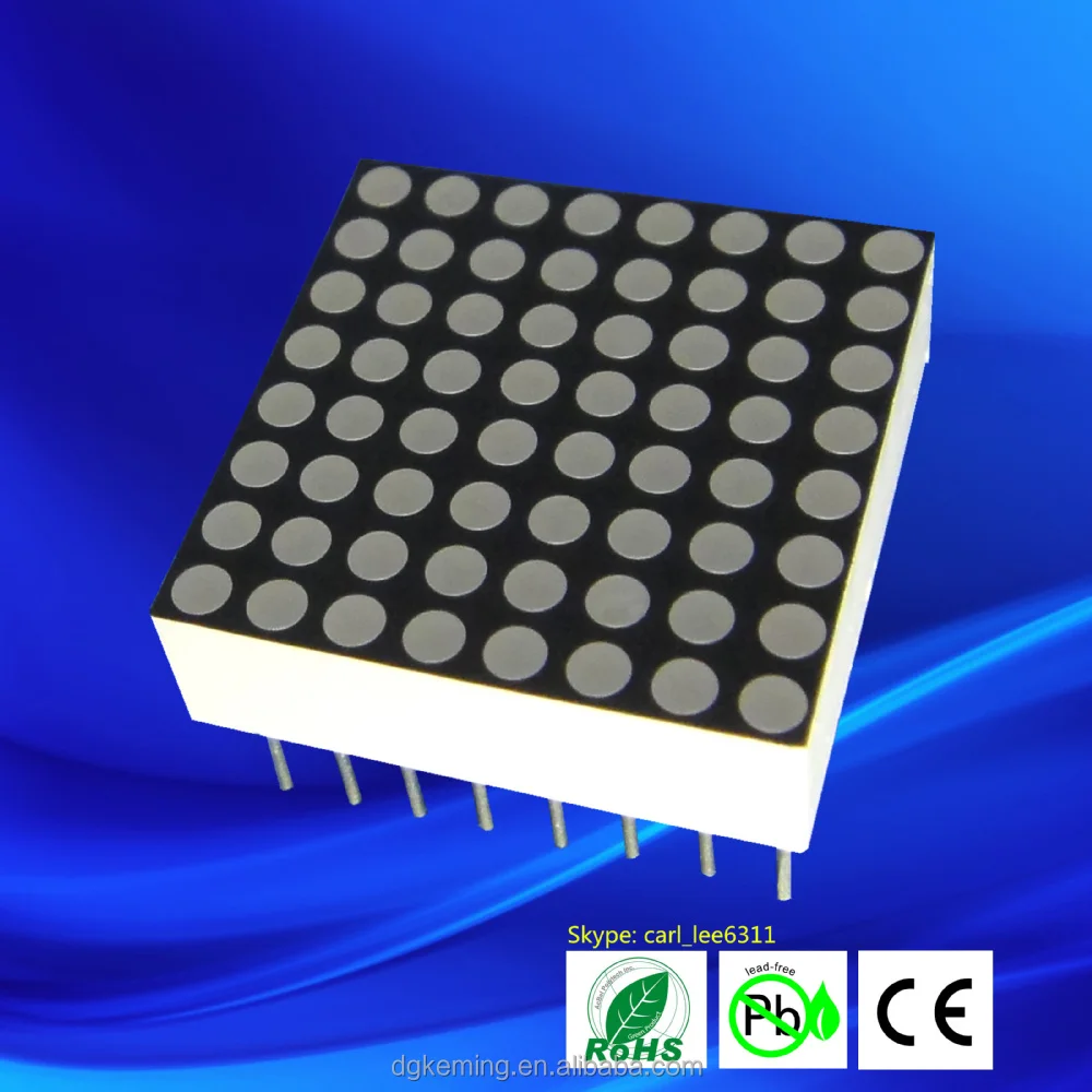 Kem-7088-bsrg mini двухцветная точечная матрица 0 7 дюйма 1 9 мм светодиодная 8x8 Двухцветная