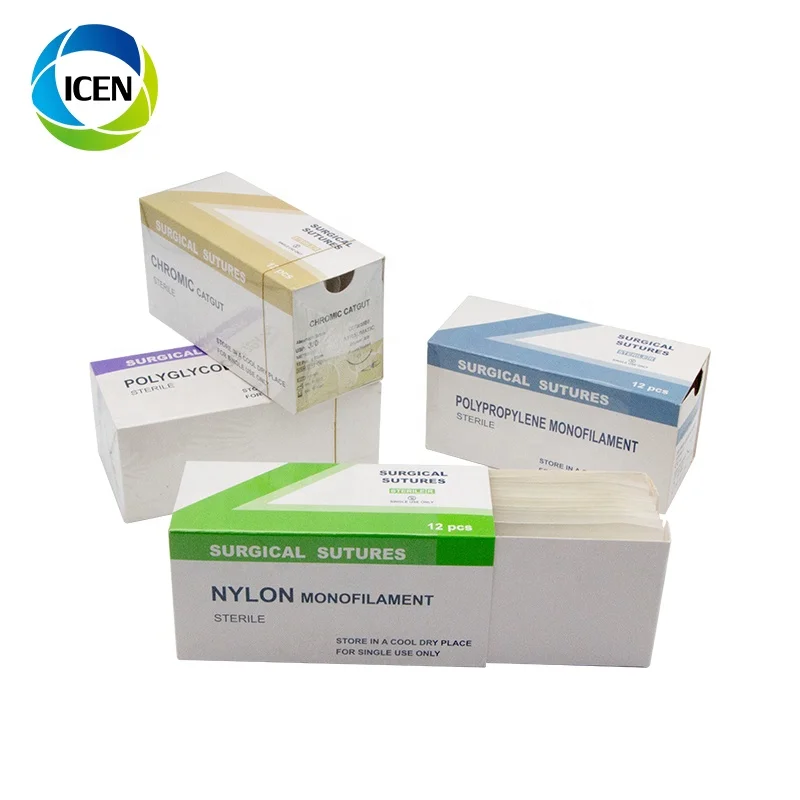 
Medical Sterile PDO PGA Chromic Catgut Nylon Silk Absorbable Surgical Suture Usp Sizes 