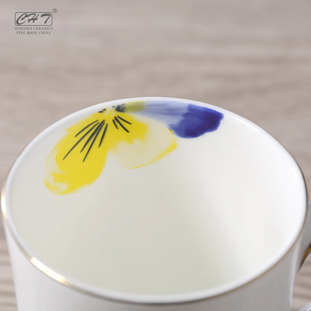 fine bone china gold black funny designs mugs restaurant plain with gift box custom logo sublimation creative for cappuccino