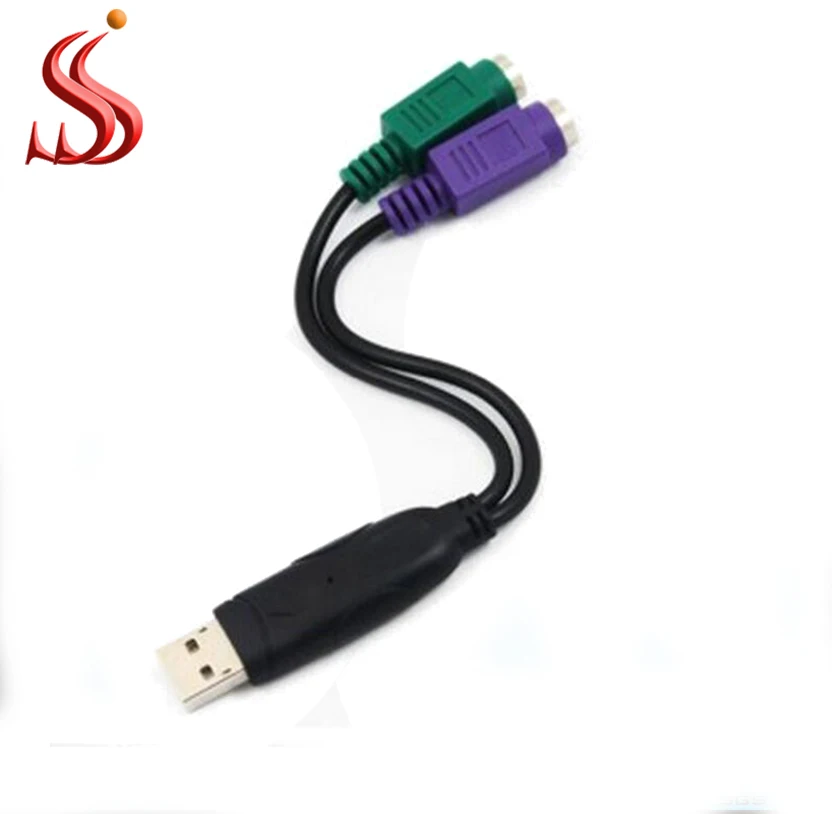 Wholesale USB to PS/2 PS2 adapter  Keyboard Mouse Adapter Converter cable