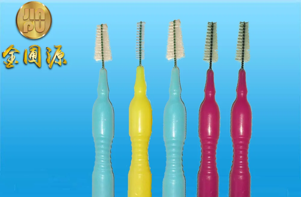 
interdental tooth brush Dupont nylon bristle inter dental brush 