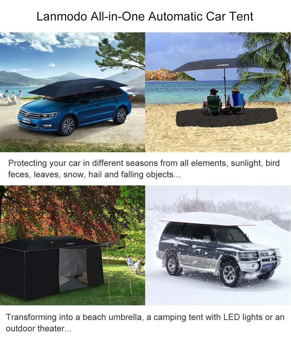 
Patent holder Lanmodo Silver Semi-Auto Car Sunshade for SUV Mobile Advertising Car Sun Shade 