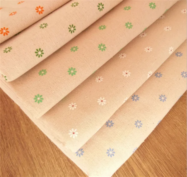 
wholesale daisy printed linen fabric for tablecloth/decorative cloth/sofa sets 