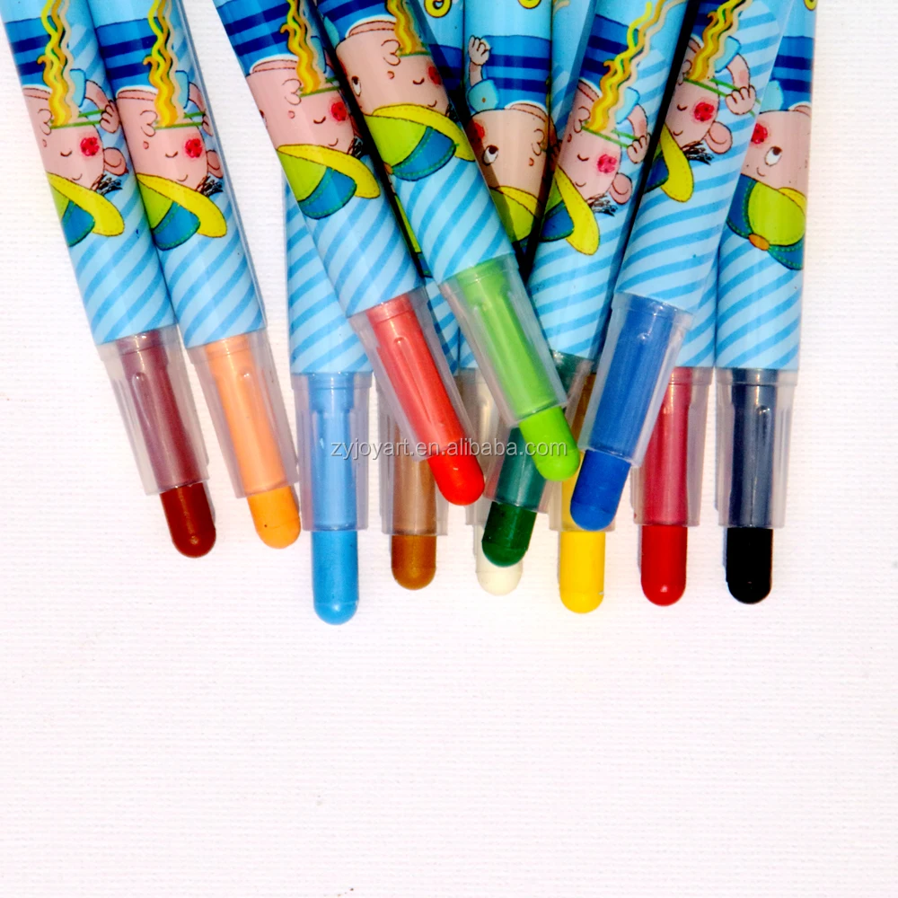 Twist Crayon Pencil Set of 12 Assorted Colors Art Tool Painting Drawing Crayon