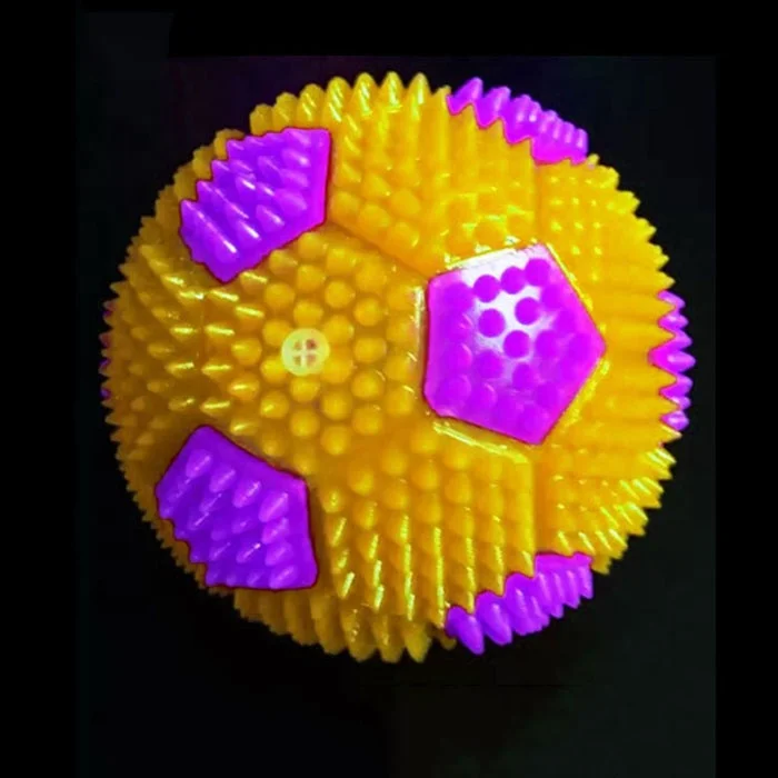 Factory Sell 65MM Spiky Flashing Bouncing Soccer Toys With Sound And Led Light