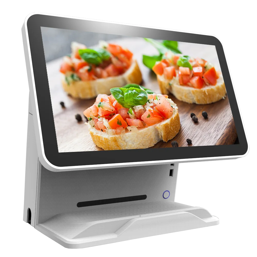 OEM Dual Screen  All In One 15 Inch Capacitive Touch Screen POS System