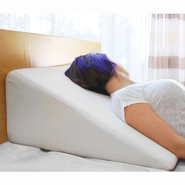 Triangle Wedge Support Memory Foam Pillow with Removeable Cover