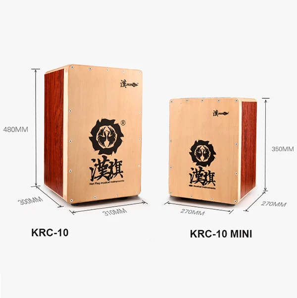 Custom Wood Cajon Percussion Instrument Drum Box Cajon