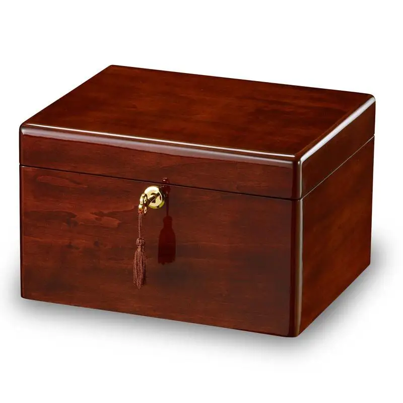 Factory custom wooden pet casket urn poplar burl inlay wood urns