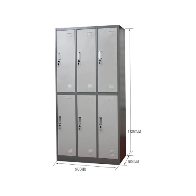 
Wholesale wardrobe double color Changing Room Clothes 6 door steel locker almirah storage cabinet 