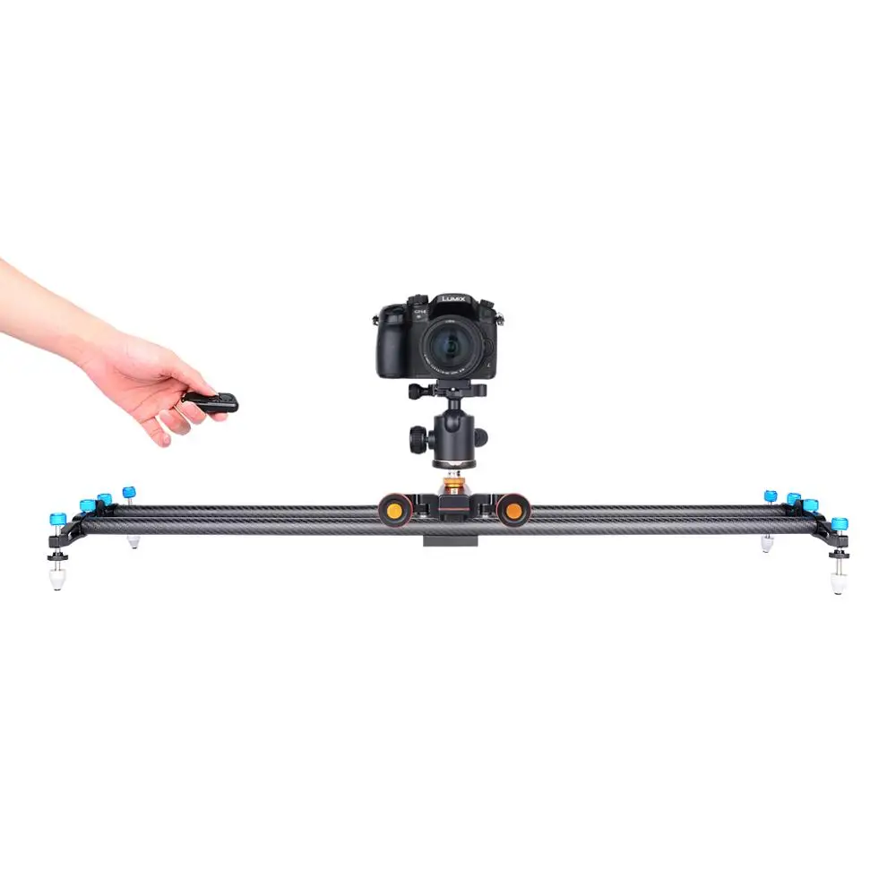 YELANGU 3-Wheels Motorized Autodolly Video Car Slider with Remote,Rechargeable,Three Speed Adjust for GoPro, Iphone, DSLR Camera