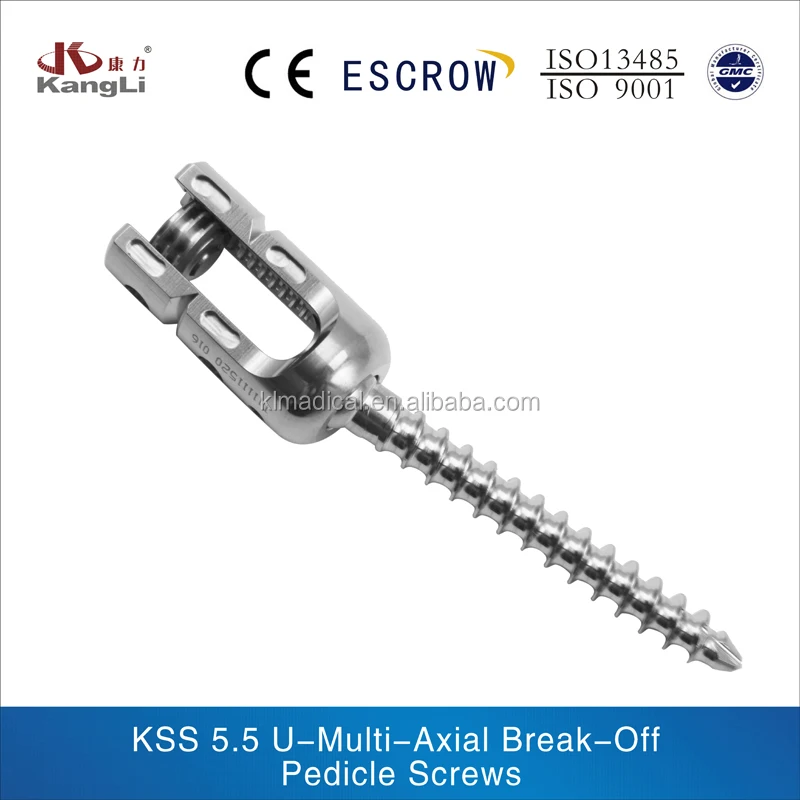 
5.5mm rod Pedicle Screw Spinal Fixation System spine surgical implant 