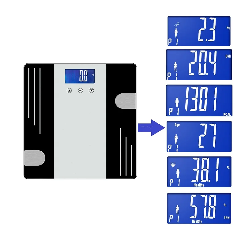 EB8323 New Design Body Fat Scale Body Composition Balance With BMI Digital Scale Body Analyzer