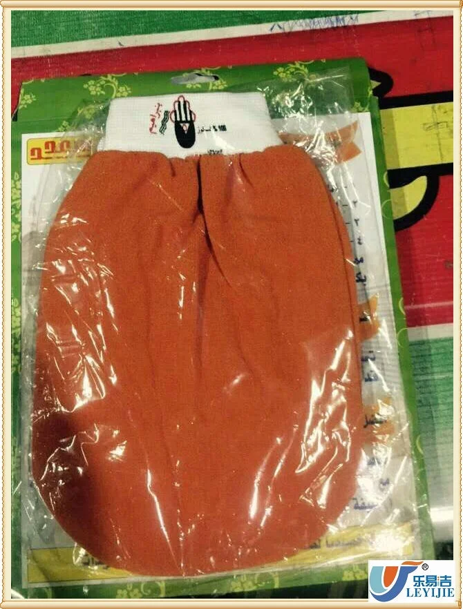 Personalized Glove Manufacture Bath Sponge Exfoliating Magic Peeling Glove Hammam Bath Scrubbing Scrub Mitt Gloves Custom Logo