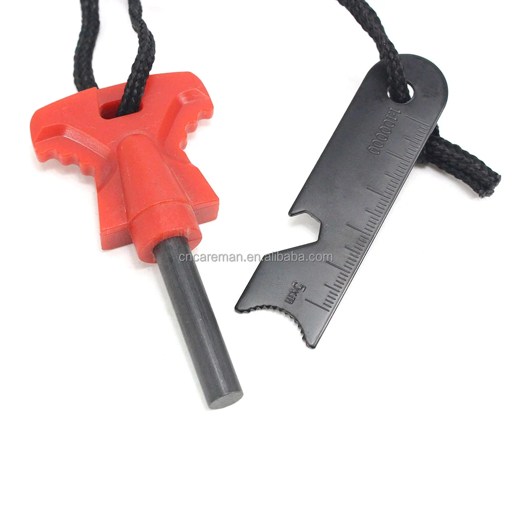 Butterfly Shape Handle Fire Starter Fire Steel Striker Maker Flint Survival Kit w/Ruler Map Scales 2 Size Available