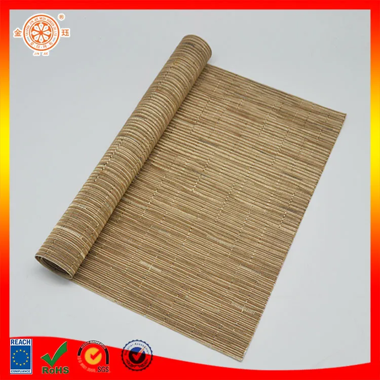 synthetic rattan weaving plastic floor mat use vinyl material placemat