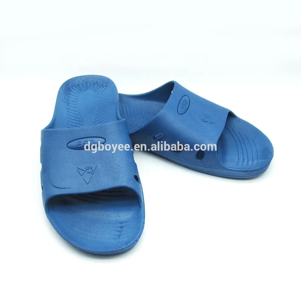 Blue PU /PVC cleanroom slipper ESD work Sandal esd slippers