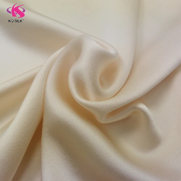 
Silk Satin Fabric for Wedding Dress 40 mm Heavy Raw Silk Fabric Greige Plain Dyed Silk Satin 