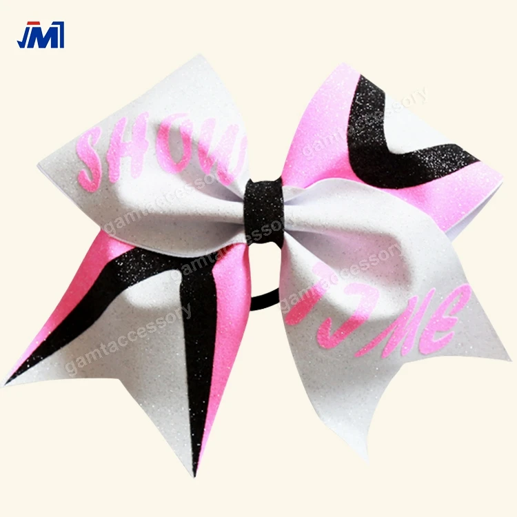 Wholesale cheerleader Cheerleading team girls ribbon boutique hair bows