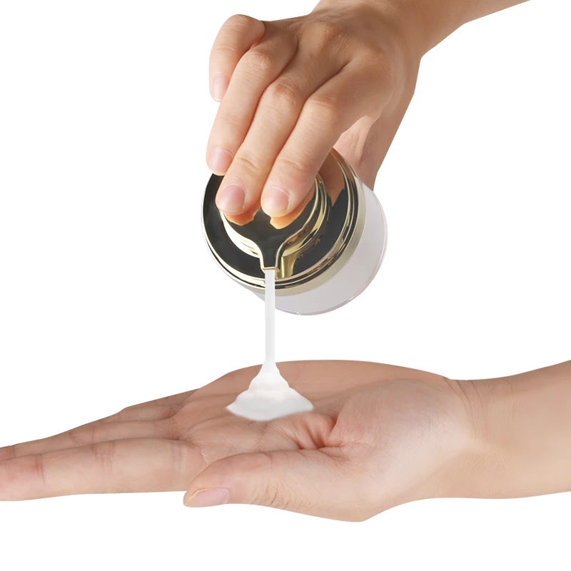 Luxury gold 30g 50g 70g airless cream jar / vitamin c serum jar / sleep mask container