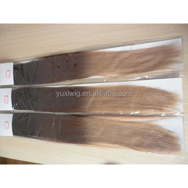 Factory wholesale price best quality after washing curl holding two tone color hair weft/meche