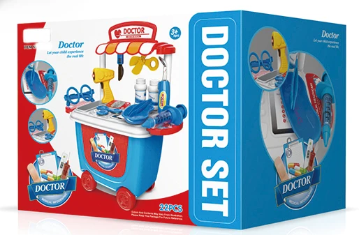 Newest product plastic doctor kits toys for kids