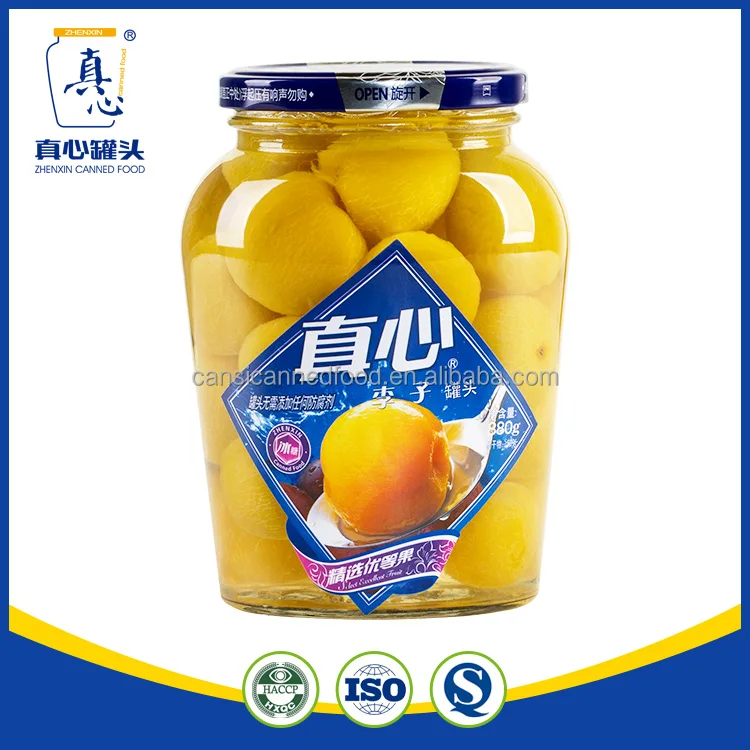 Bulk Sweet Preserved Fruit Plum Canned in Light Syrup