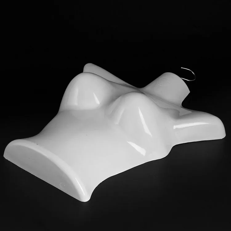 XINJI Wholesale Fashionable Female Plastic Half Body Form Mannequin Black With Metal Hook