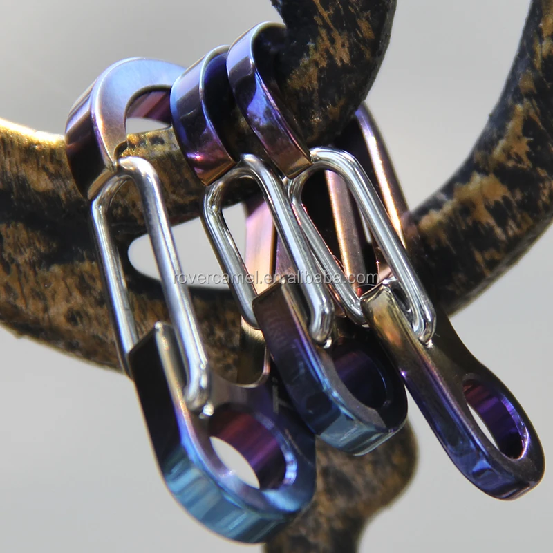 New Arrival promotional Colorful Outdoor Climbing Carabiner Lock EDC Tool Outdoor Camping Titanium Alloy Carabiner