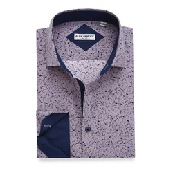 Мужская рубашка с цветочным принтом, контрастная рубашка с отложными пуговицами, 2020