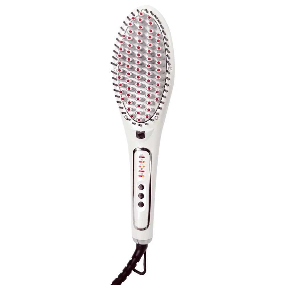 HANA Ceramic Customized best selling professional hair brush straightener, Nylon hair brush