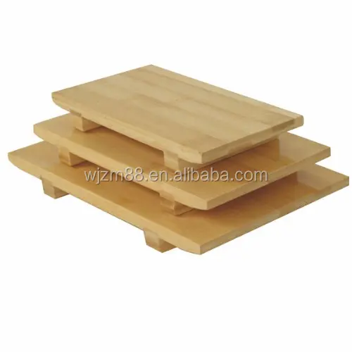 
Japanese style bamboo sushi plates, wood sushi tray set wholesale 