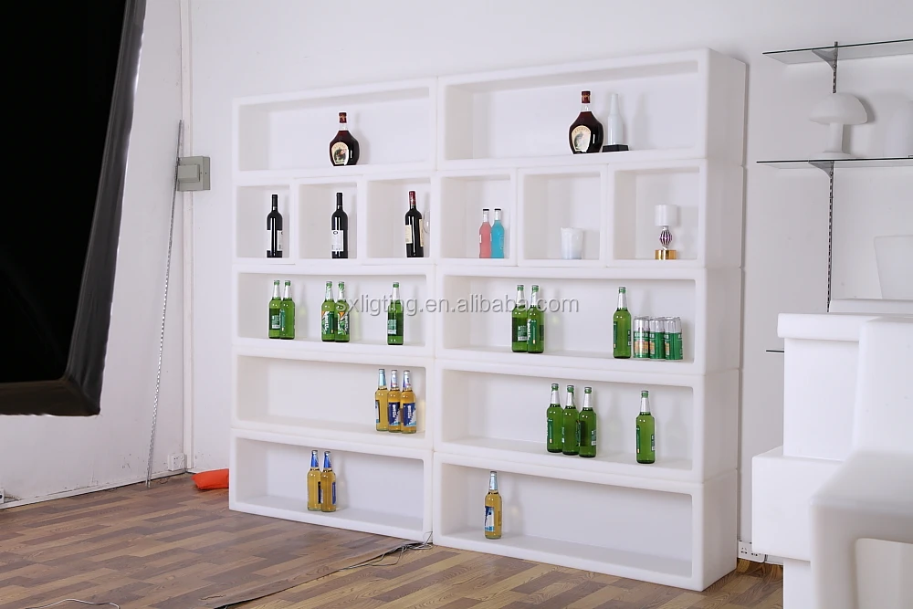 Remote Control LED Wine Cabinet DIY Building Blocks LED Light-up Liquor Shelf Display