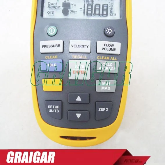 Fluke 922 Air Flow Meter Micromanometer HVAC Pressure, Air Flow Speed Differential Pressure
