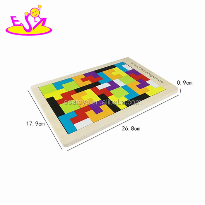 high quality educational toy wooden brain blocks puzzle for children W13A102