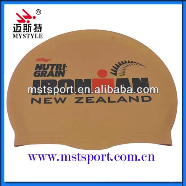 Most durable yellow silicone swim caps/silicone swimming caps