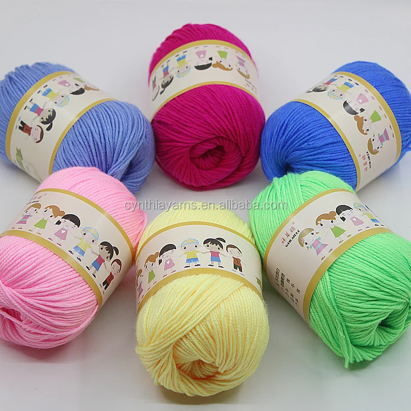 Soft Milk Crochet Cotton Knitting Yarn Baby Yarn Knitting Wool Thick Yarn For Knitting Threads Hand Knit