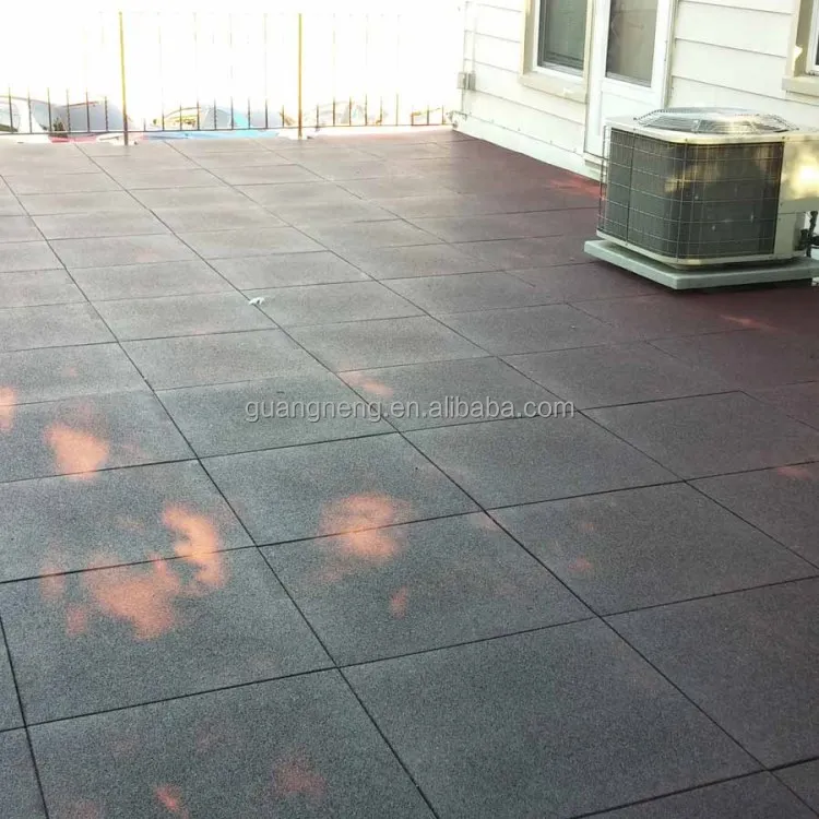 Latest Floor Rubber Gym Mat Black Rubber Tiles Lastic Outdoor Safety Recycled Granules Rubber Floor Tile For Gym