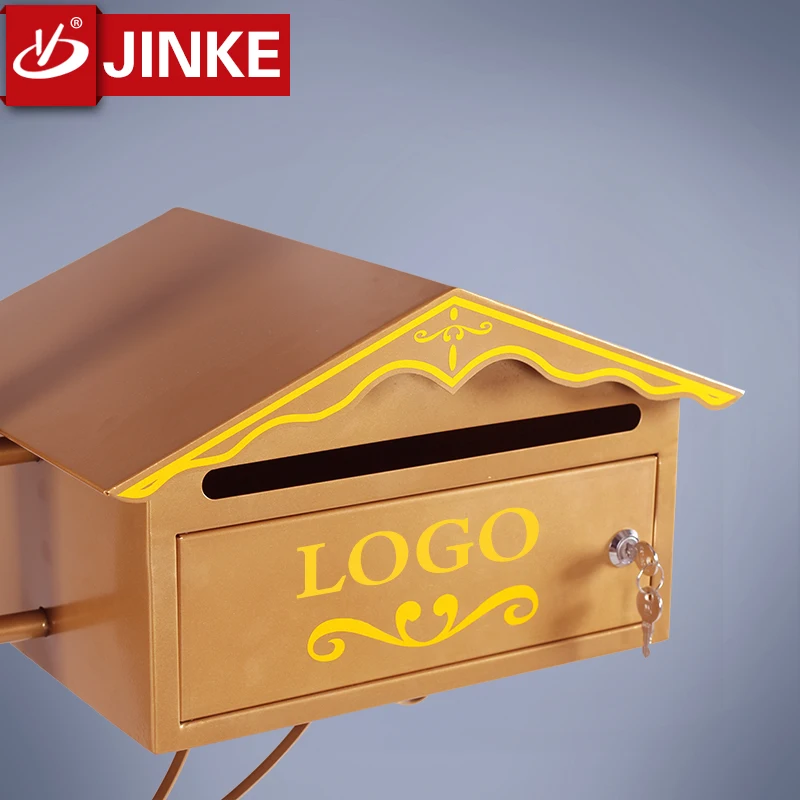 Mailbox With Pedestal New Brushed Outdoor Standing Stainless Steel Waterproof Letter Box