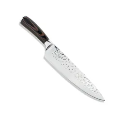 Professional 8 inch High Carbon Stainless Steel Paaka Wood Handle Kitchen Chef Knife