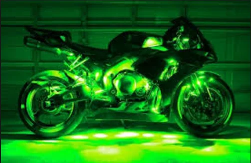 12pcs RGB Motorcycle LED Strip Light Kit UnderGlow accent light Strip with Wireless Remote Controller