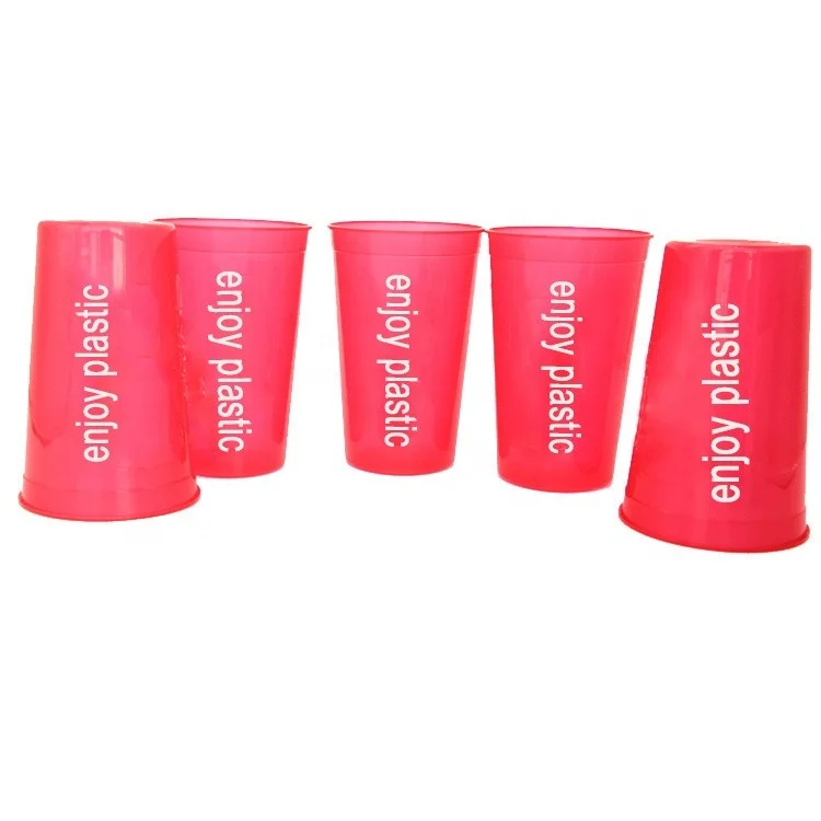 Custom Logo Plastic Drinking Cups Party Stadium Cups with Lid