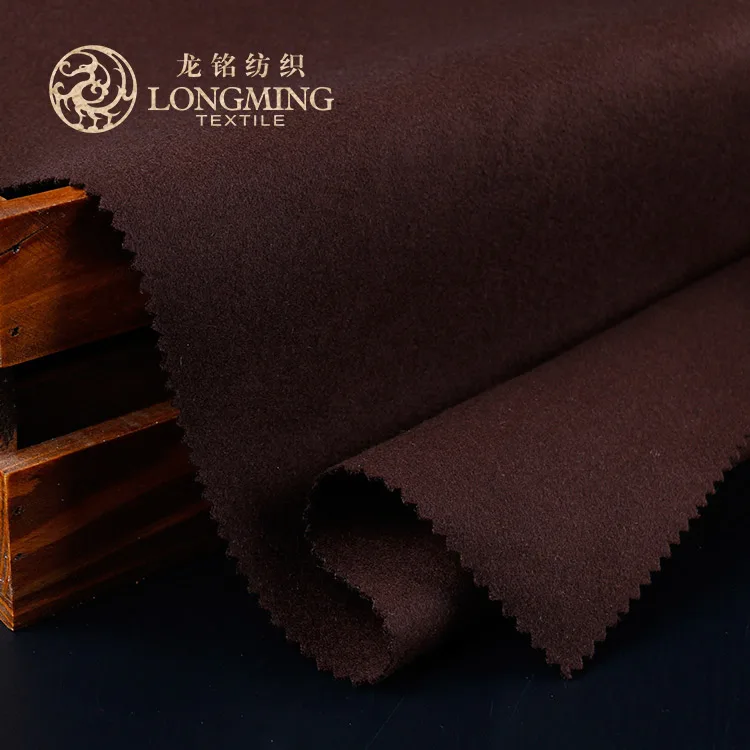 Cheap price super fine stretch fake wool double face brushed winter melton cloth