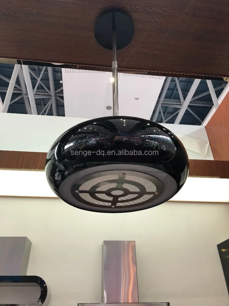 SENG Island stainless steel  Mounted White Round Range Hood