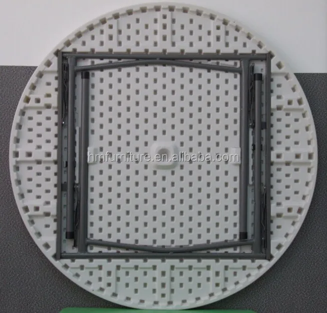 4FT Banquet plastic round folding table for 6 seats