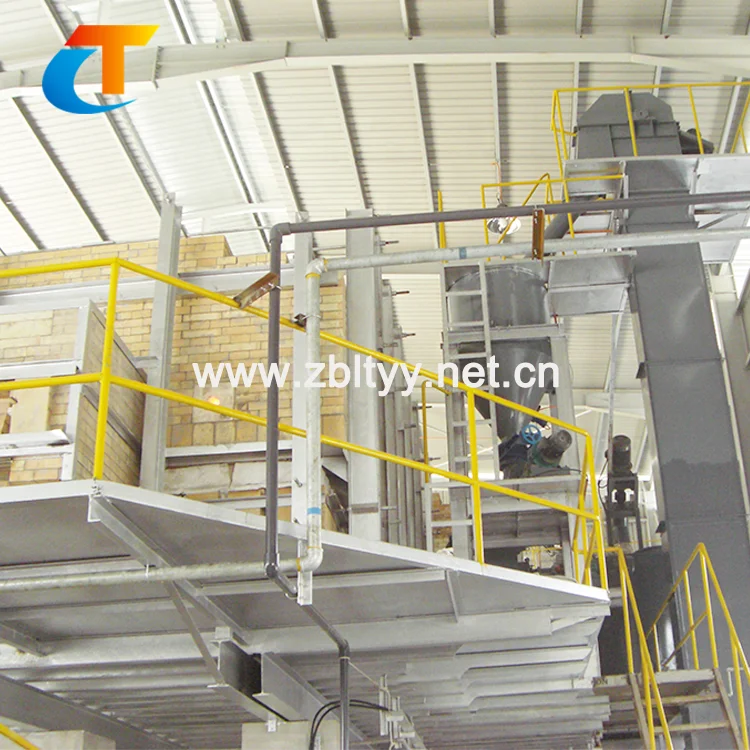 Печь для плавления стекла для производства керамических фритов